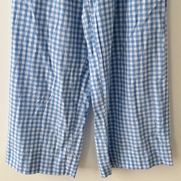 Lulus Delphine Blue & White Gingham Wide Leg Pants - Picture 4 of 16